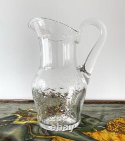 Pichet / broc à eau en cristal SAINT LOUIS Signé 25cm Verseuse Carafe