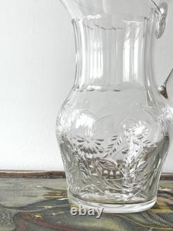 Pichet / broc à eau en cristal SAINT LOUIS Signé 25cm Verseuse Carafe