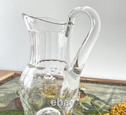 Pichet / broc à eau en cristal SAINT LOUIS Signé 25cm Verseuse Carafe