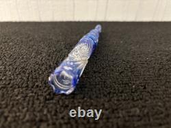 Porte cigarette bleu en cristal de Baccarat ou Saint Louis