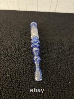 Porte cigarette bleu en cristal de Baccarat ou Saint Louis