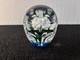 Presse Papier Bouquet Fleurs Blanche En Cristal De Saint Louis