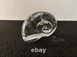 Presse papier escargot en cristal de Saint Louis