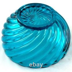 RARE! BOL Ancien CRISTAL DE BACCARAT Bambou Tors Bleu saint-louis/lalique