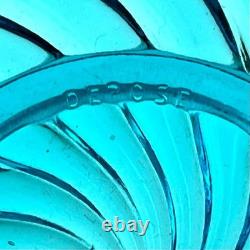 RARE! BOL Ancien CRISTAL DE BACCARAT Bambou Tors Bleu saint-louis/lalique