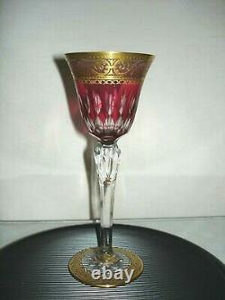 RARE SAINT LOUIS STELLA 6 ROEMERS OR CRISTAL 21,5 cm