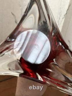 RARE Superbe PIED DE LAMPE 33 Cm CRISTAL TORSADE Sulfure SAINT-LOUIS FRANCE