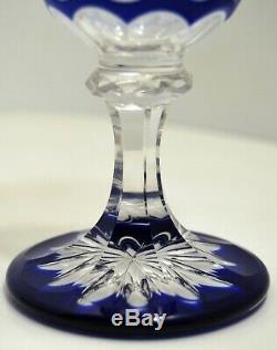RARE VERRE cristal Saint-Louis 1850 OVERLAY TRIPLE mi-XIXe