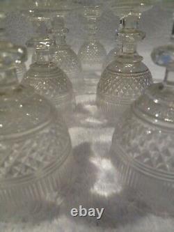 Rare 11 verres 4cl cristal Saint Louis Le Creusot crystal cherry glasses