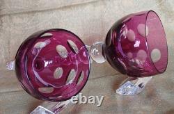 Rare Coffret cristal Saint Louis deux verres cul sec Tete à tete