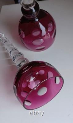 Rare Coffret cristal Saint Louis deux verres cul sec Tete à tete