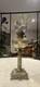 Rare Lampe A Petrole Réservoir Tulipe En Cristal De St Louis Ou Baccarat 1900
