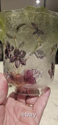 Rare Lampe A Petrole Réservoir Tulipe En Cristal De St Louis Ou Baccarat 1900