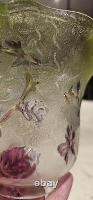 Rare Lampe A Petrole Réservoir Tulipe En Cristal De St Louis Ou Baccarat 1900