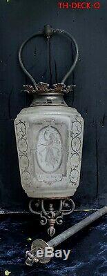 Rare Lanterne Lustre Cristallerie St Louis 4 Saisons 1880 Lantern Four Seasons