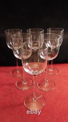 Rare service de 6 roemers en cristal de Saint Louis modèle Diane