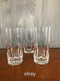 SAINT-LOUIS 3 VERRES A ORANGEADE EN CRISTAL (H 14 cm)