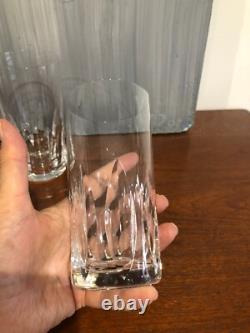 SAINT-LOUIS 3 VERRES A ORANGEADE EN CRISTAL (H 14 cm)
