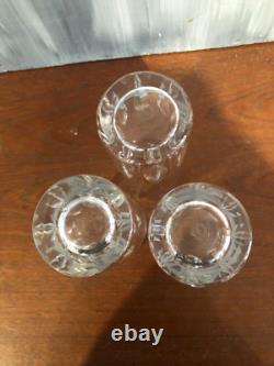 SAINT-LOUIS 3 VERRES A ORANGEADE EN CRISTAL (H 14 cm)