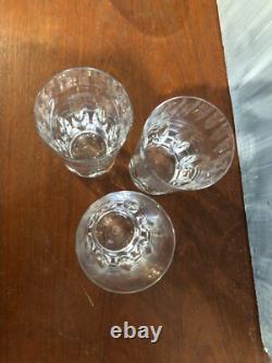SAINT-LOUIS 3 VERRES A ORANGEADE EN CRISTAL (H 14 cm)