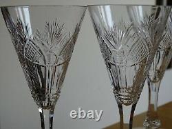 SAINT LOUIS 4 ANCIENS VERRES A APERITIF EN CRISTAL MODELE NIEPCE ht 13,8 cm