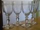 Saint Louis 4 Anciens Verres A Vin Cristal Modele Gravure Louise 1293 Ht 14,5 Cm