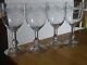 Saint Louis 4 Anciens Verres A Vin Rouge Cristal Gravure Style Empire Ht 13 Cm