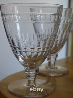 SAINT LOUIS 4 VERRES A VIN ROUGE CRISTAL MODELE CEVENNES 1930 ht 8,7 cm 10 cls