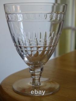 SAINT LOUIS 4 VERRES A VIN ROUGE CRISTAL MODELE CEVENNES 1930 ht 8,7 cm 10 cls
