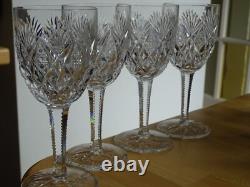 SAINT LOUIS 4 VERRES A VIN ROUGE EN CRISTAL TAILLER MODELE FLORENCE ht 16,2 cm