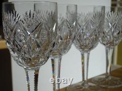 SAINT LOUIS 4 VERRES A VIN ROUGE EN CRISTAL TAILLER MODELE FLORENCE ht 16,2 cm