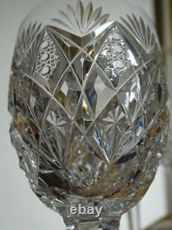 SAINT LOUIS 4 VERRES A VIN ROUGE EN CRISTAL TAILLER MODELE FLORENCE ht 16,2 cm