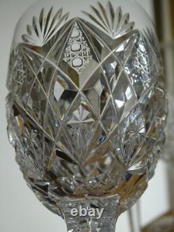 SAINT LOUIS 4 VERRES A VIN ROUGE EN CRISTAL TAILLER MODELE FLORENCE ht 16,2 cm