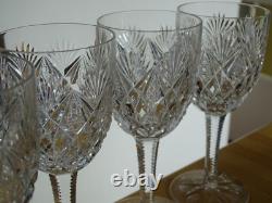 SAINT LOUIS 4 VERRES A VIN ROUGE EN CRISTAL TAILLER MODELE FLORENCE ht 16,2 cm