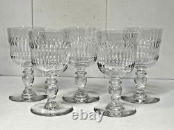 SAINT LOUIS 5 VERRES À EAU EN CRISTAL MODÈLE SISLEY H14,5cm