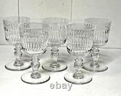 SAINT LOUIS 5 VERRES À EAU EN CRISTAL MODÈLE SISLEY H14,5cm