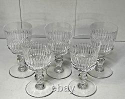 SAINT LOUIS 5 VERRES À EAU EN CRISTAL MODÈLE SISLEY H14,5cm