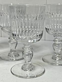 SAINT LOUIS 5 VERRES À EAU EN CRISTAL MODÈLE SISLEY H14,5cm