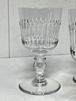 SAINT LOUIS 5 VERRES À EAU EN CRISTAL MODÈLE SISLEY H14,5cm