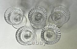 SAINT LOUIS 5 VERRES À EAU EN CRISTAL MODÈLE SISLEY H14,5cm