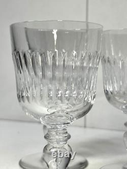 SAINT LOUIS 5 VERRES À EAU EN CRISTAL MODÈLE SISLEY H14,5cm