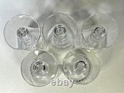 SAINT LOUIS 5 VERRES À EAU EN CRISTAL MODÈLE SISLEY H14,5cm