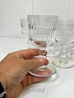 SAINT LOUIS 5 VERRES À EAU EN CRISTAL MODÈLE SISLEY H14,5cm