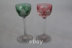 SAINT LOUIS 5 Verres à liqueur cristal colorés Roemer (66887)