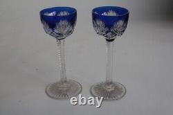 SAINT LOUIS 5 Verres à liqueur cristal colorés Roemer (66887)