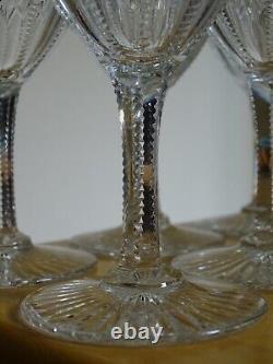 SAINT LOUIS 6 ANCIENS VERRES A APERITIF CRISTAL MODELE GAVARNI 1930 ht 12,5 cm