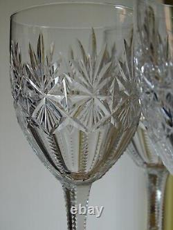 SAINT LOUIS 6 ANCIENS VERRES A APERITIF CRISTAL MODELE GAVARNI 1930 ht 12,5 cm
