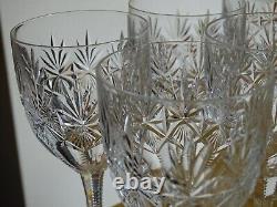 SAINT LOUIS 6 ANCIENS VERRES A APERITIF CRISTAL MODELE GAVARNI 1930 ht 12,5 cm