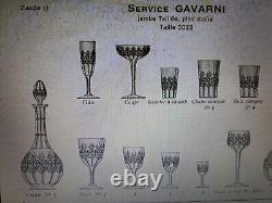 SAINT LOUIS 6 ANCIENS VERRES A APERITIF CRISTAL MODELE GAVARNI 1930 ht 12,5 cm
