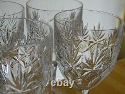 SAINT LOUIS 6 ANCIENS VERRES A APERITIF CRISTAL MODELE GAVARNI 1930 ht 12,5 cm